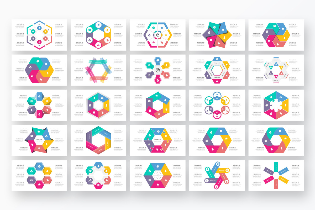 Hexagonal Infographics PowerPoint Template | Nulivo Market