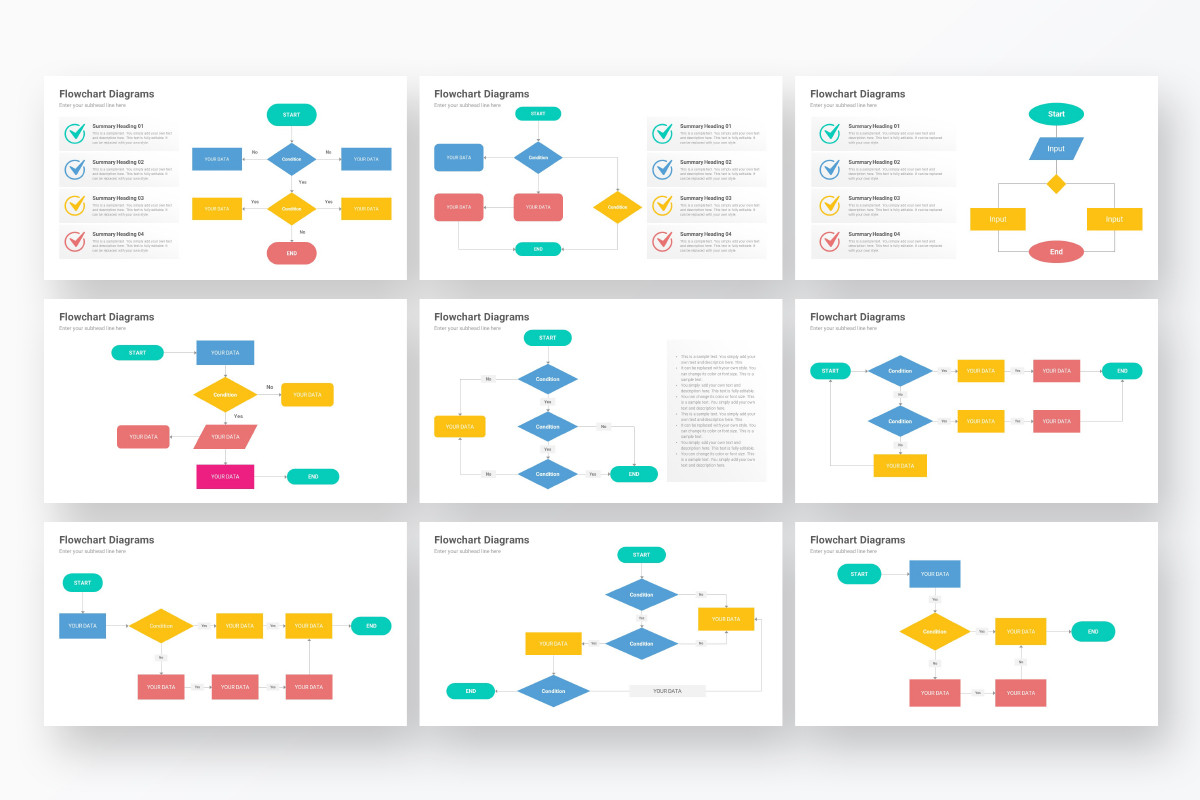 Flowchart Diagrams PowerPoint Template | Nulivo Market