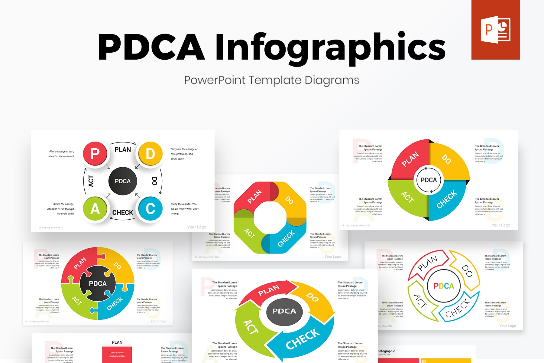 PDCA Cycle PowerPoint Infographics | Nulivo Market