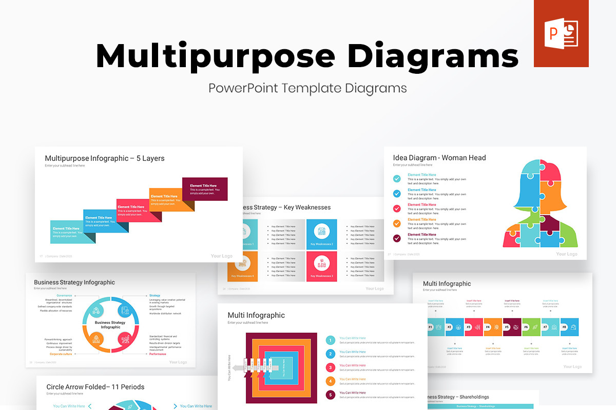 Golden Infographics PowerPoint Templates Bundle