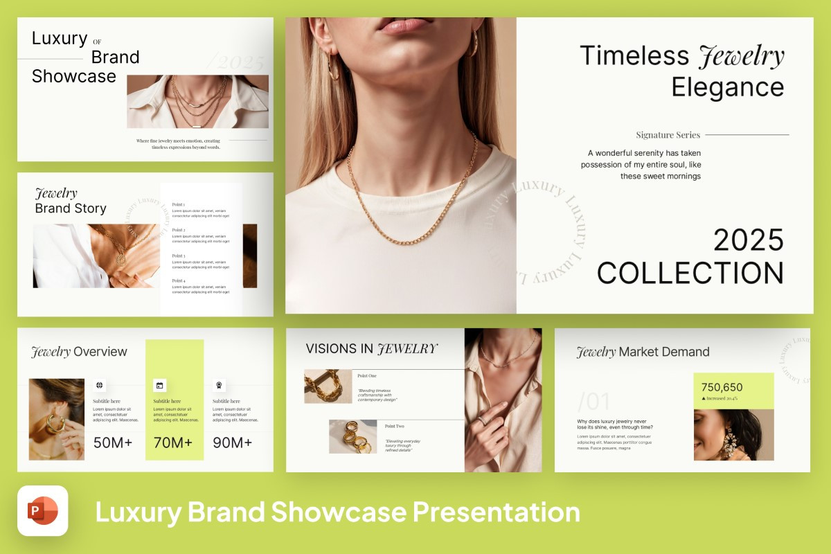 Luxury Brand Showcase PowerPoint Template | Nulivo Market