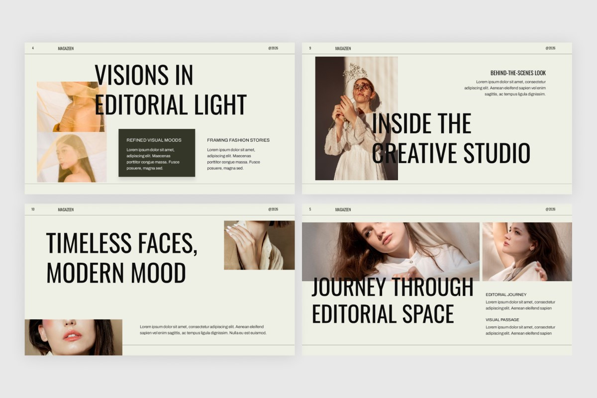 Editorial Magazine PowerPoint Template | Nulivo Market