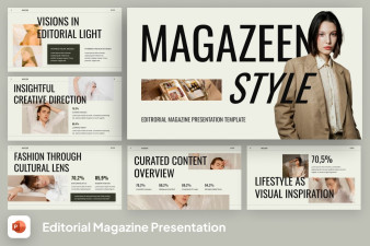Editorial Magazine PowerPoint Template | Nulivo Market