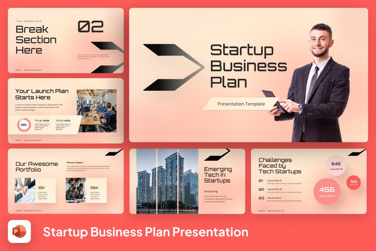 Startup Business Plan PowerPoint Template | Nulivo Market