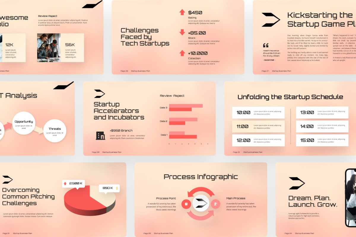 Startup Business Plan PowerPoint Template | Nulivo Market