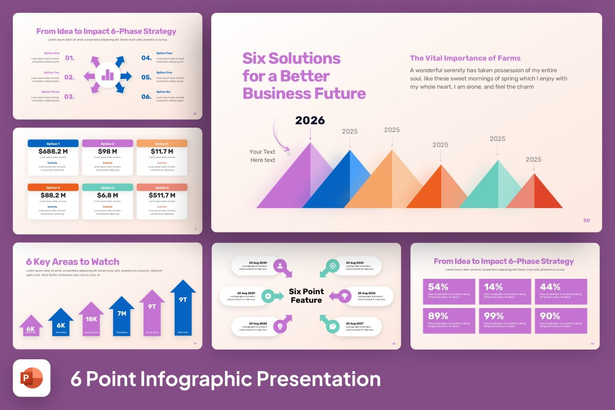 6 point infographic PowerPoint Template | Nulivo Market