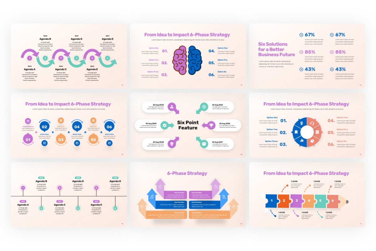 6 point infographic PowerPoint Template | Nulivo Market