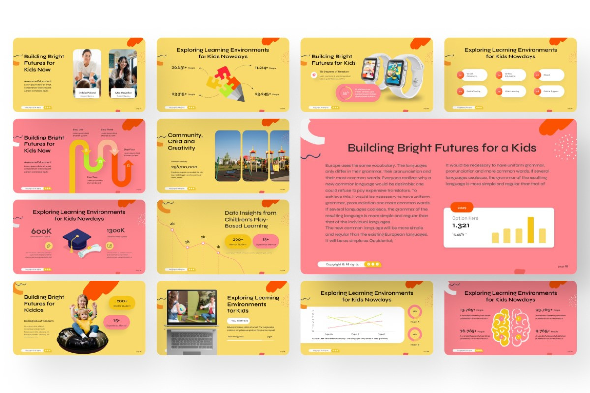 Children Education Playground PowerPoint Template | Nulivo Market