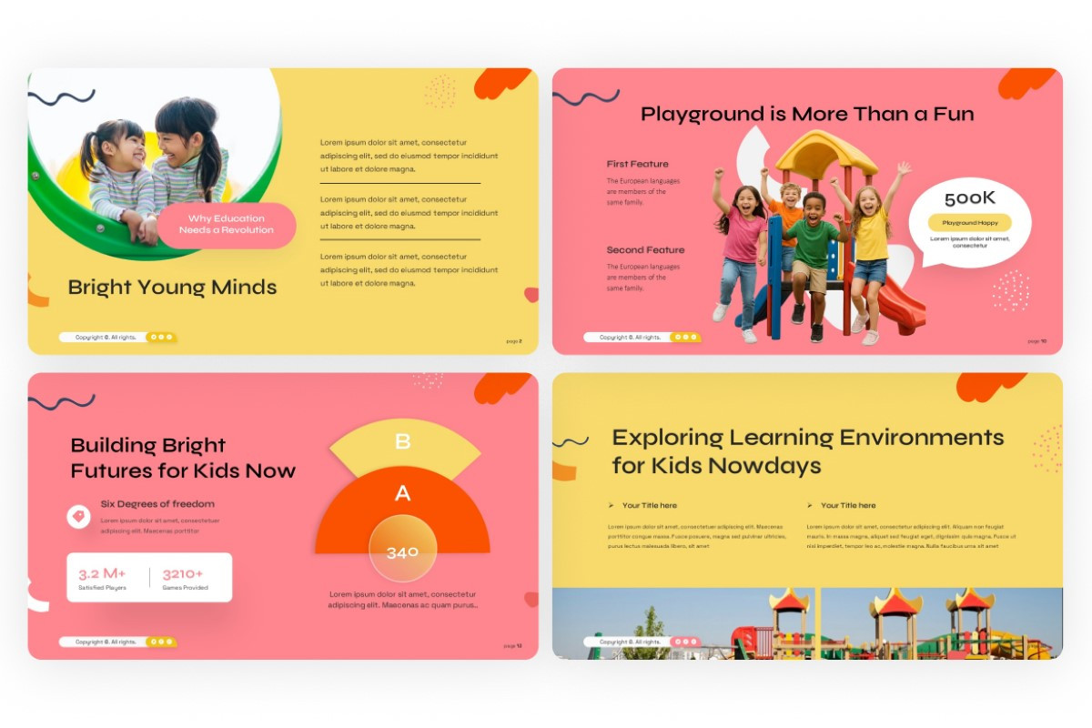 Children Education Playground PowerPoint Template | Nulivo Market
