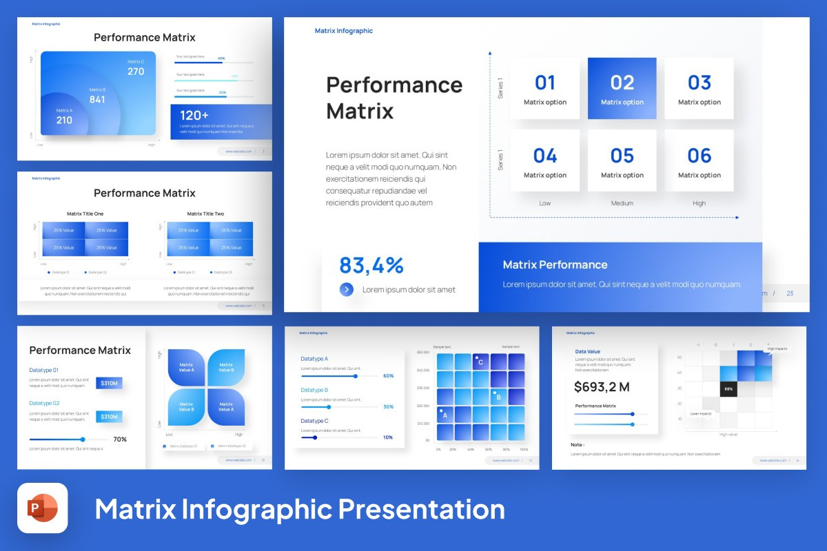 Matrix PowerPoint Template | Nulivo Market