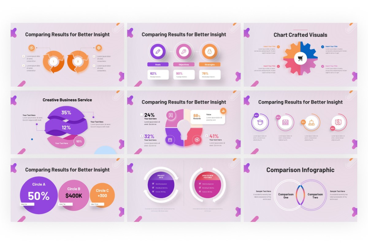 Circle Comparison Infographic PowerPoint Template | Nulivo Market
