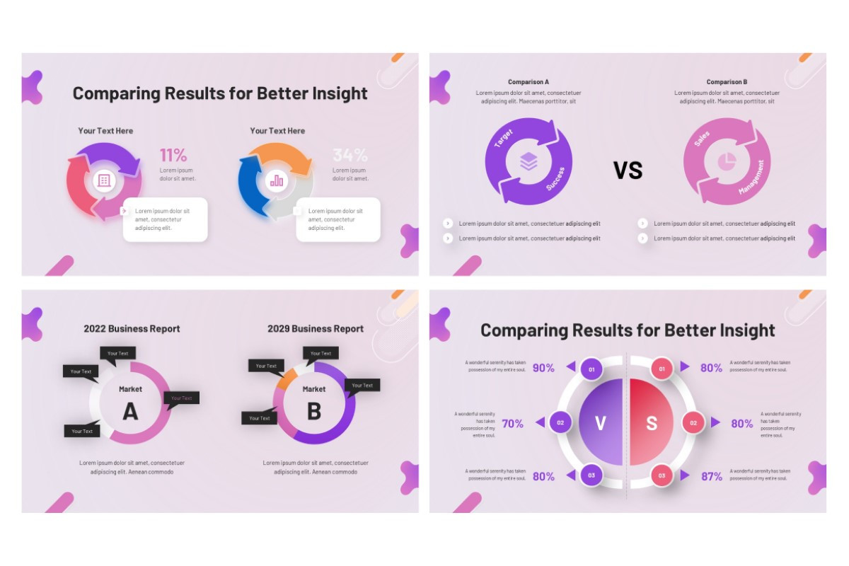 Circle Comparison Infographic PowerPoint Template | Nulivo Market