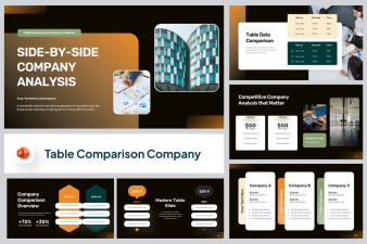 Table Comparison Company PowerPoint Template | Nulivo Market