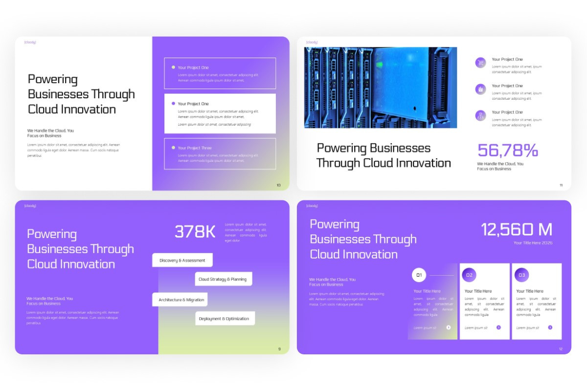Digital Cloud PowerPoint Template | Nulivo Market