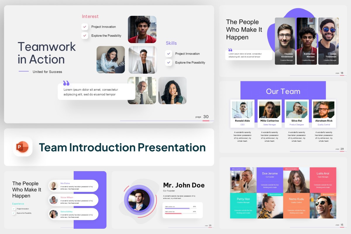 Team Introduction PowerPoint Template | Nulivo Market