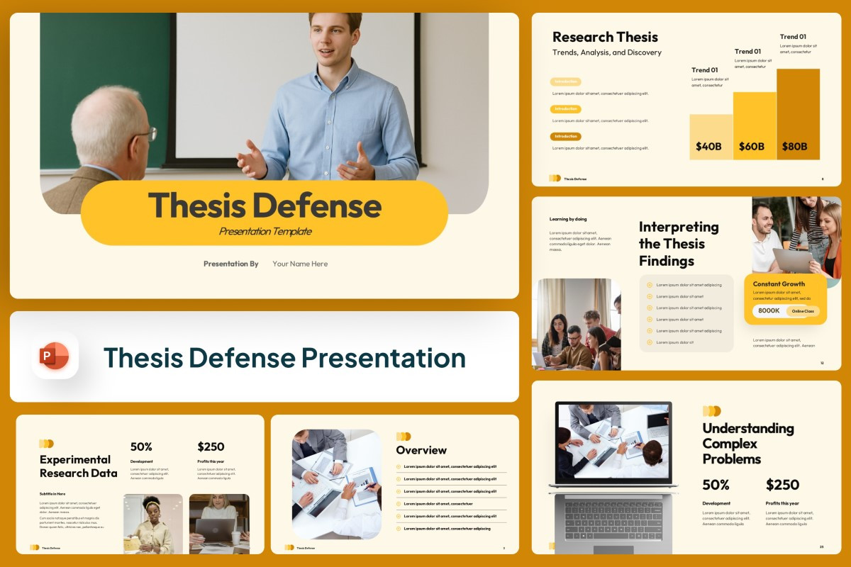 Thesis Defends PowerPoint Template | Nulivo Market