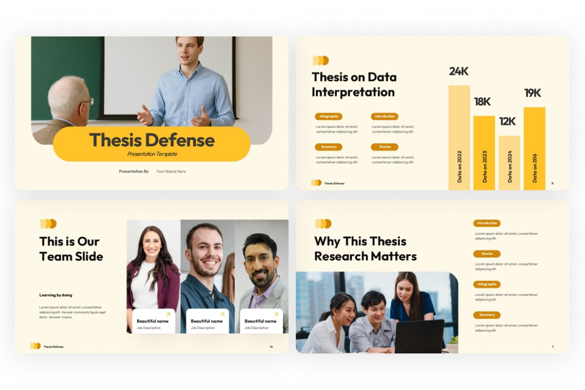 Thesis Defends PowerPoint Template | Nulivo Market