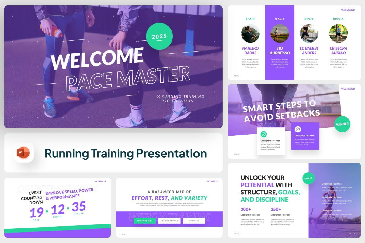 Runing Training PowerPoint Template | Nulivo Market