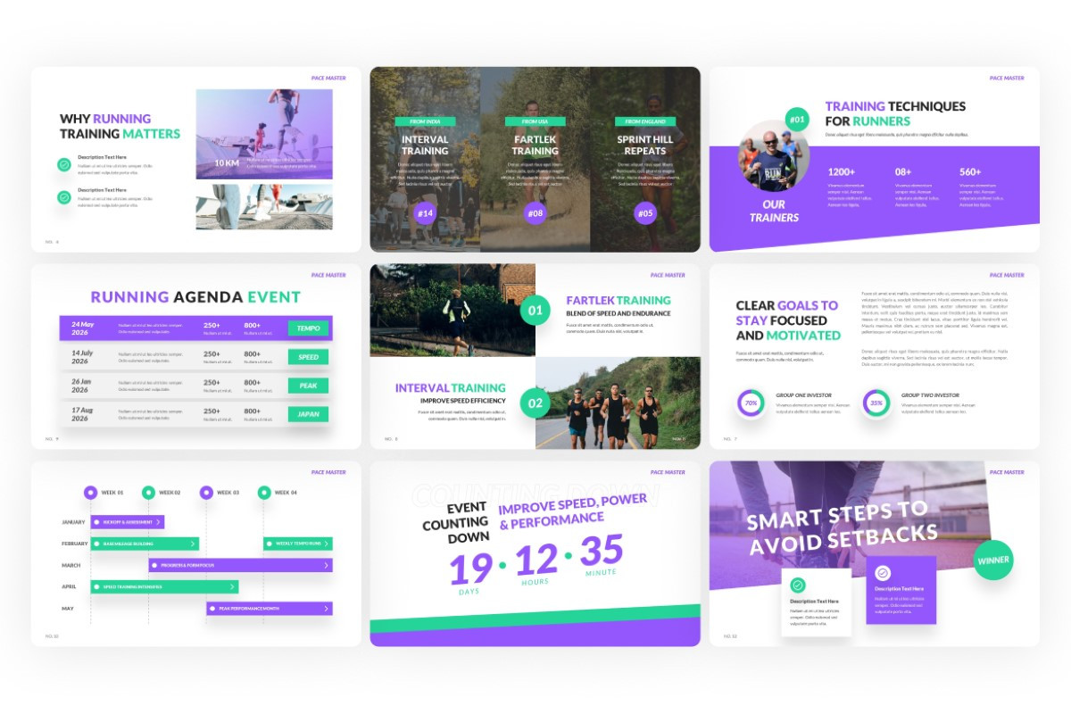 Runing Training PowerPoint Template | Nulivo Market