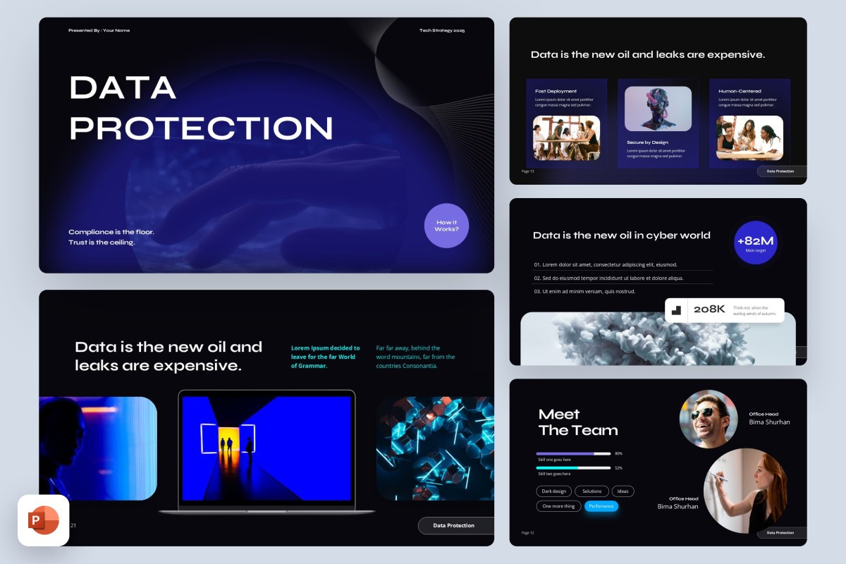 Data Protection PowerPoint Template | Nulivo Market