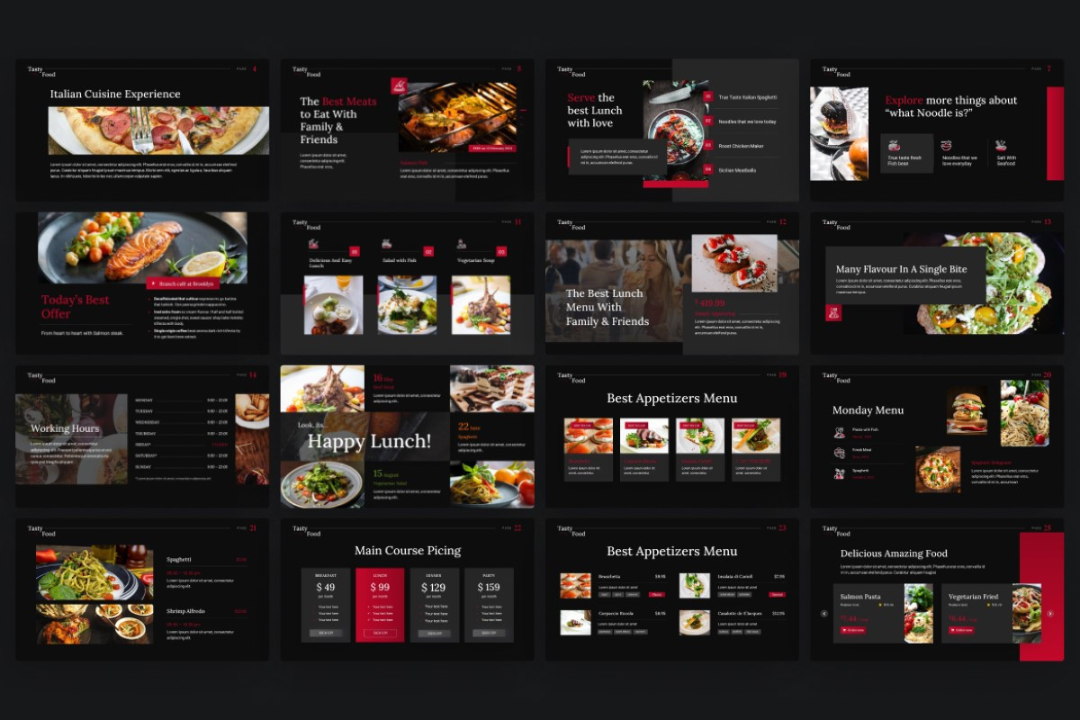Tasty Food - Restaurant PowerPoint Template | Nulivo Market