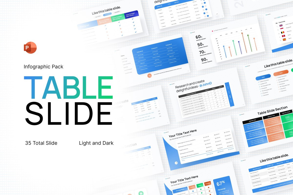 Table Slide PowerPoint Template | Nulivo Market