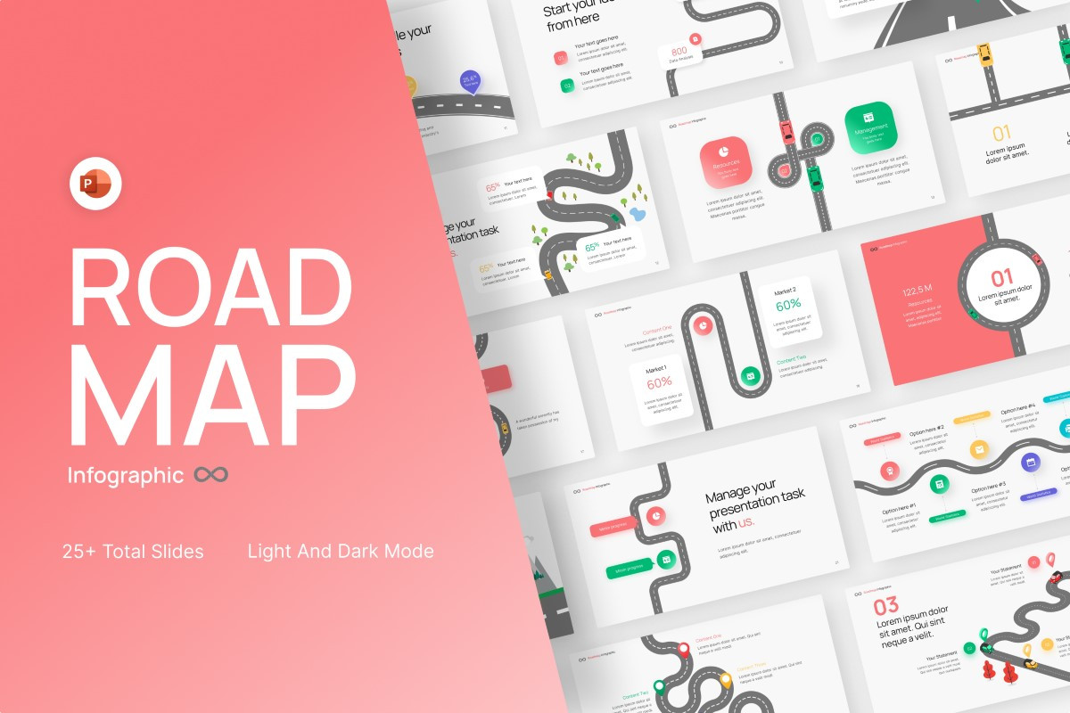 Roadmap Infographic PowerPoint Template | Nulivo Market