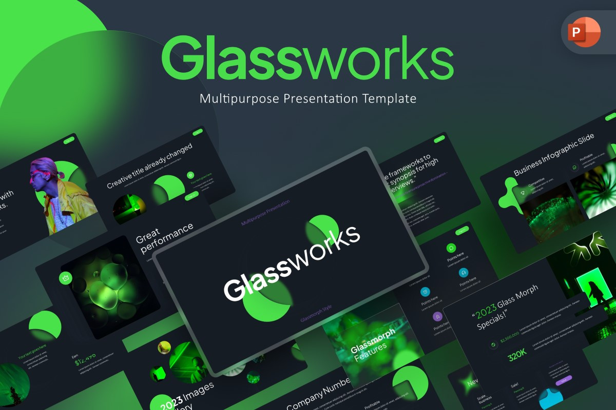 Glassworks PowerPoint Template | Nulivo Market