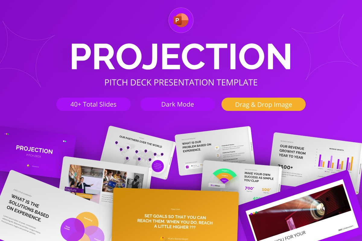 Projection Pitch Deck PowerPoint Template | Nulivo Market