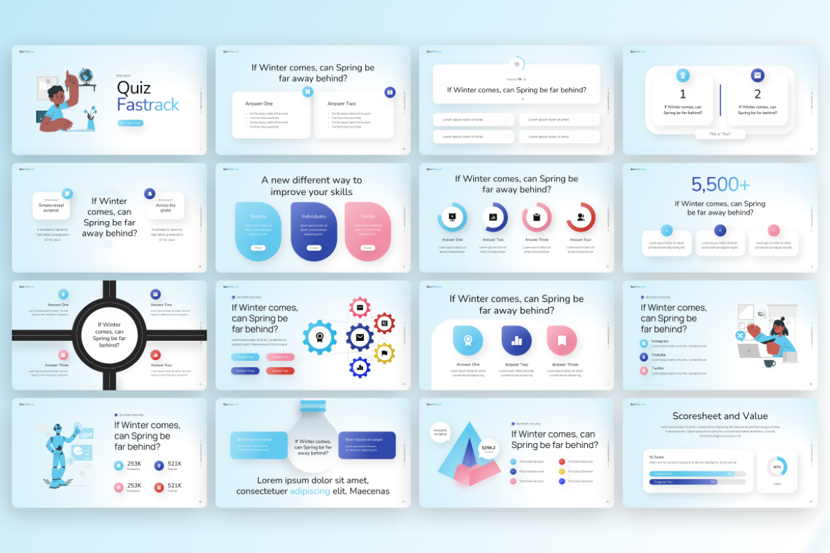 Quiz Fastrack PowerPoint Template | Nulivo Market