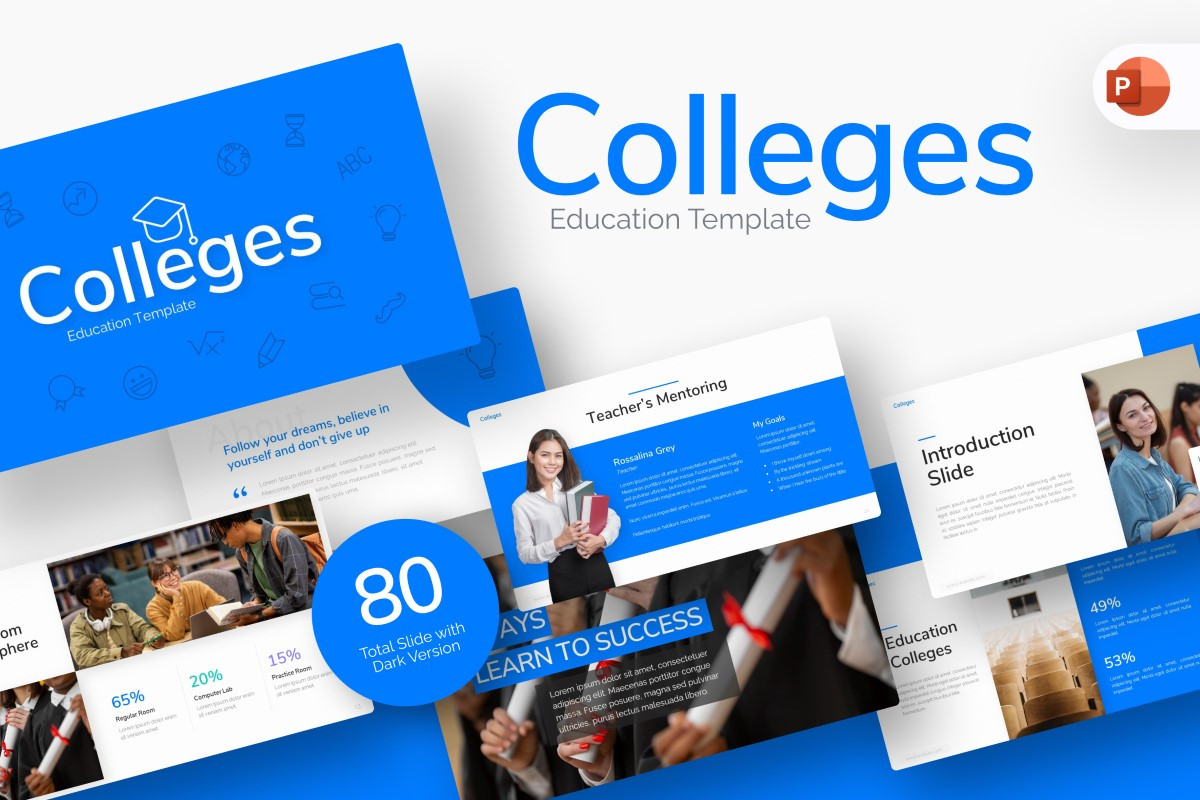 COLLEGES PowerPoint Template | Nulivo Market