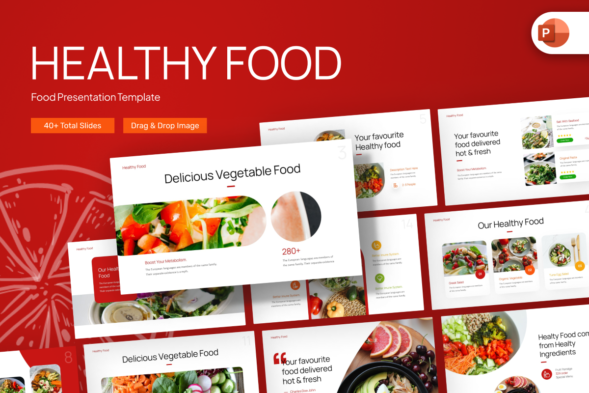 Healthy food PowerPoint Template | Nulivo Market