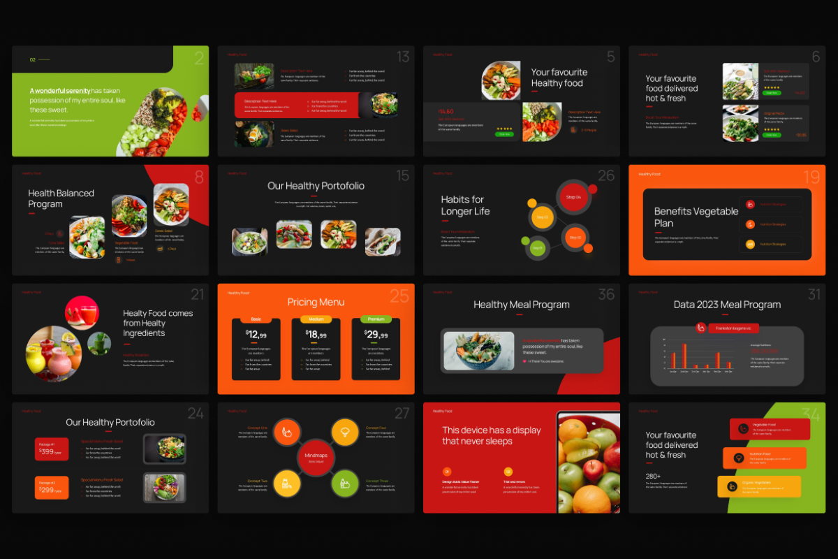 Healthy food PowerPoint Template | Nulivo Market