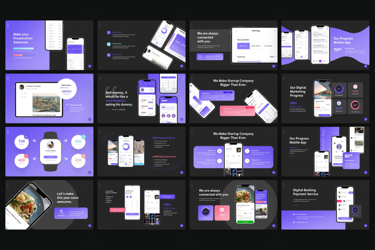 Agency - Mobile App PowerPoint Template | Nulivo Market