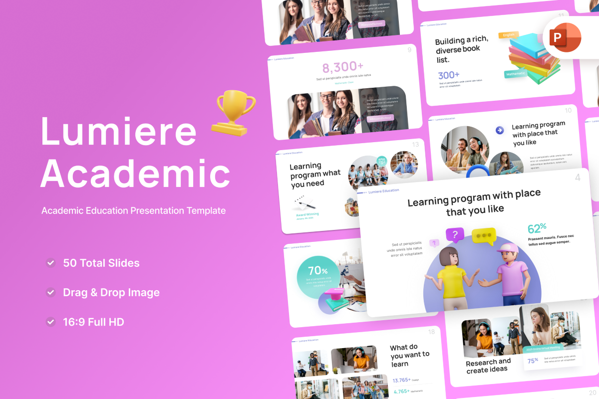 Lumiere Academic PowerPoint Template | Nulivo Market