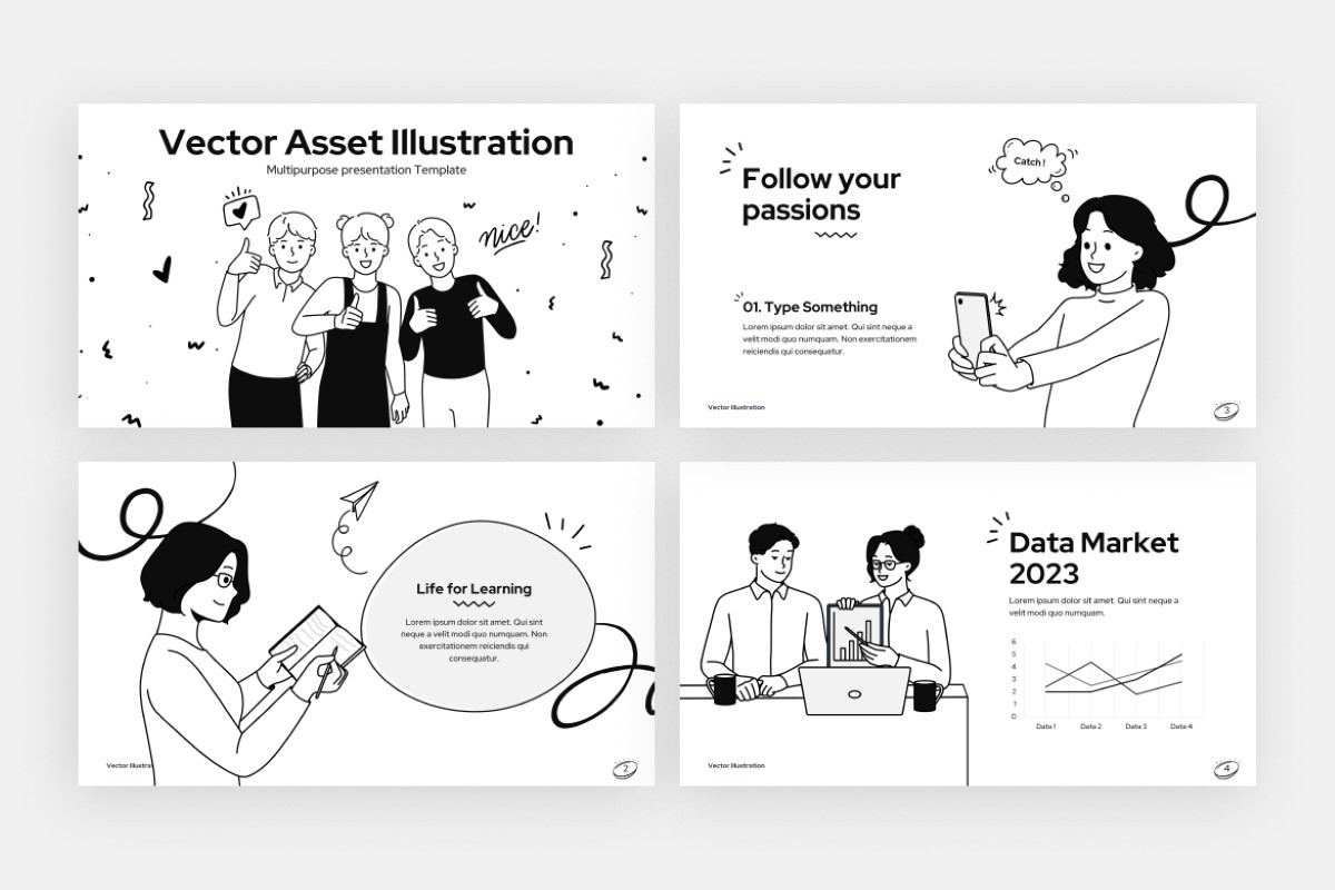 Vector Illustration PowerPoint Template | Nulivo Market