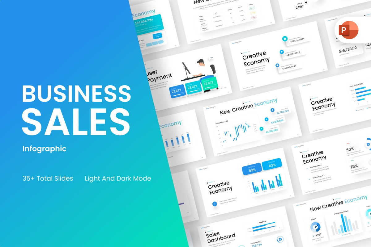 Business Sales Infographic PowerPoint Template | Nulivo Market