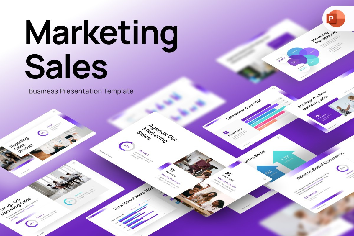 Marketing Sales PowerPoint Template | Nulivo Market