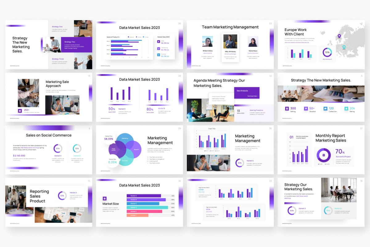 Marketing Sales PowerPoint Template | Nulivo Market