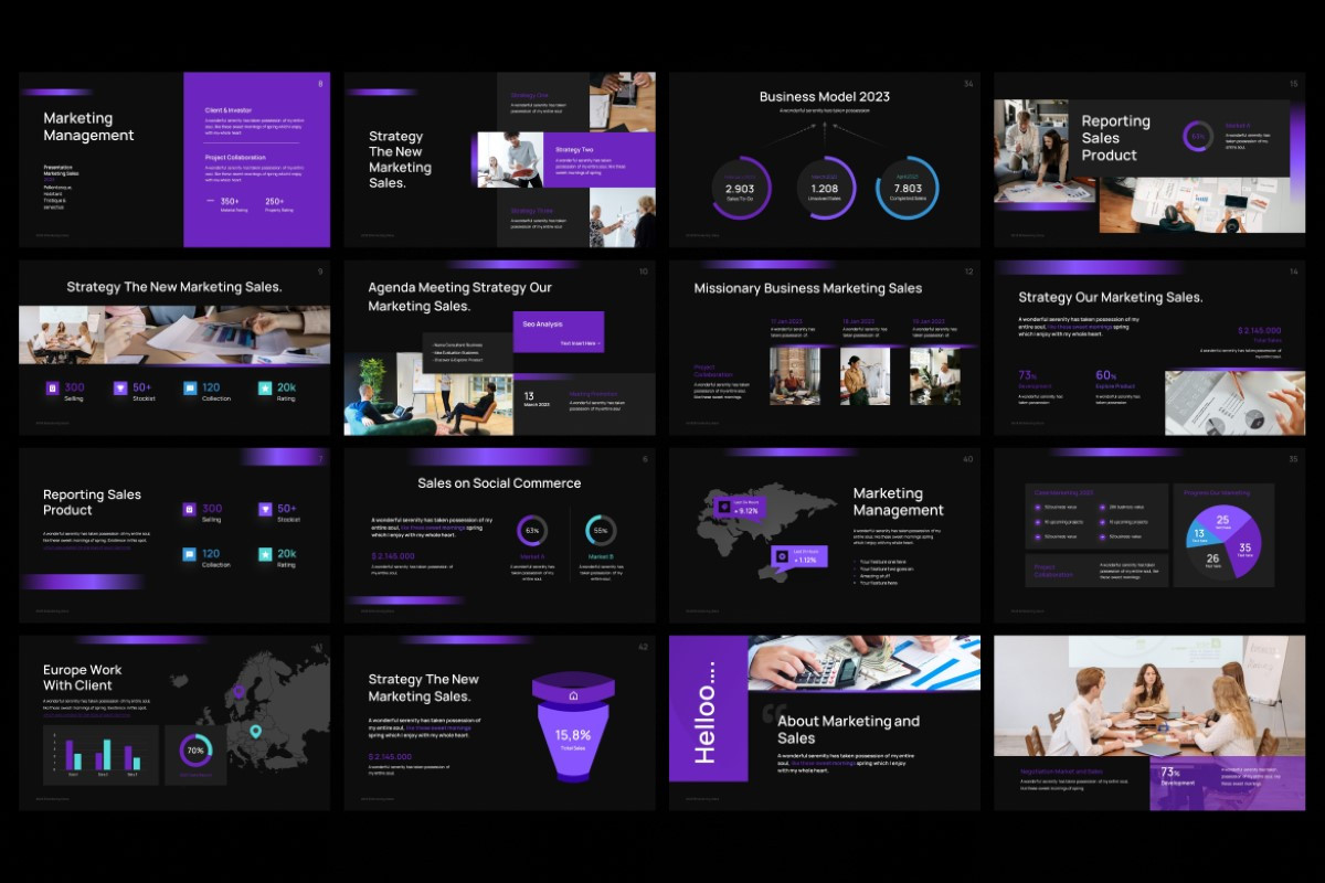 Marketing Sales PowerPoint Template | Nulivo Market