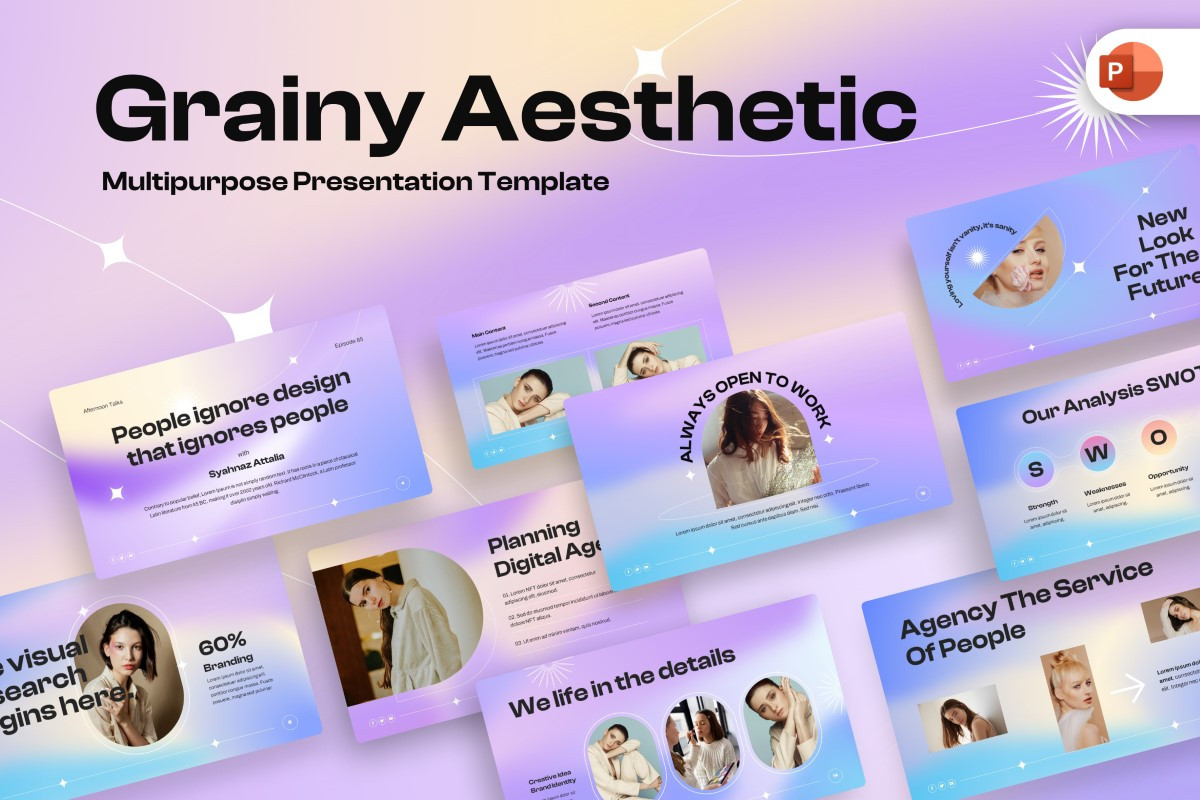 Grainy Aesthetic PowerPoint Template | Nulivo Market