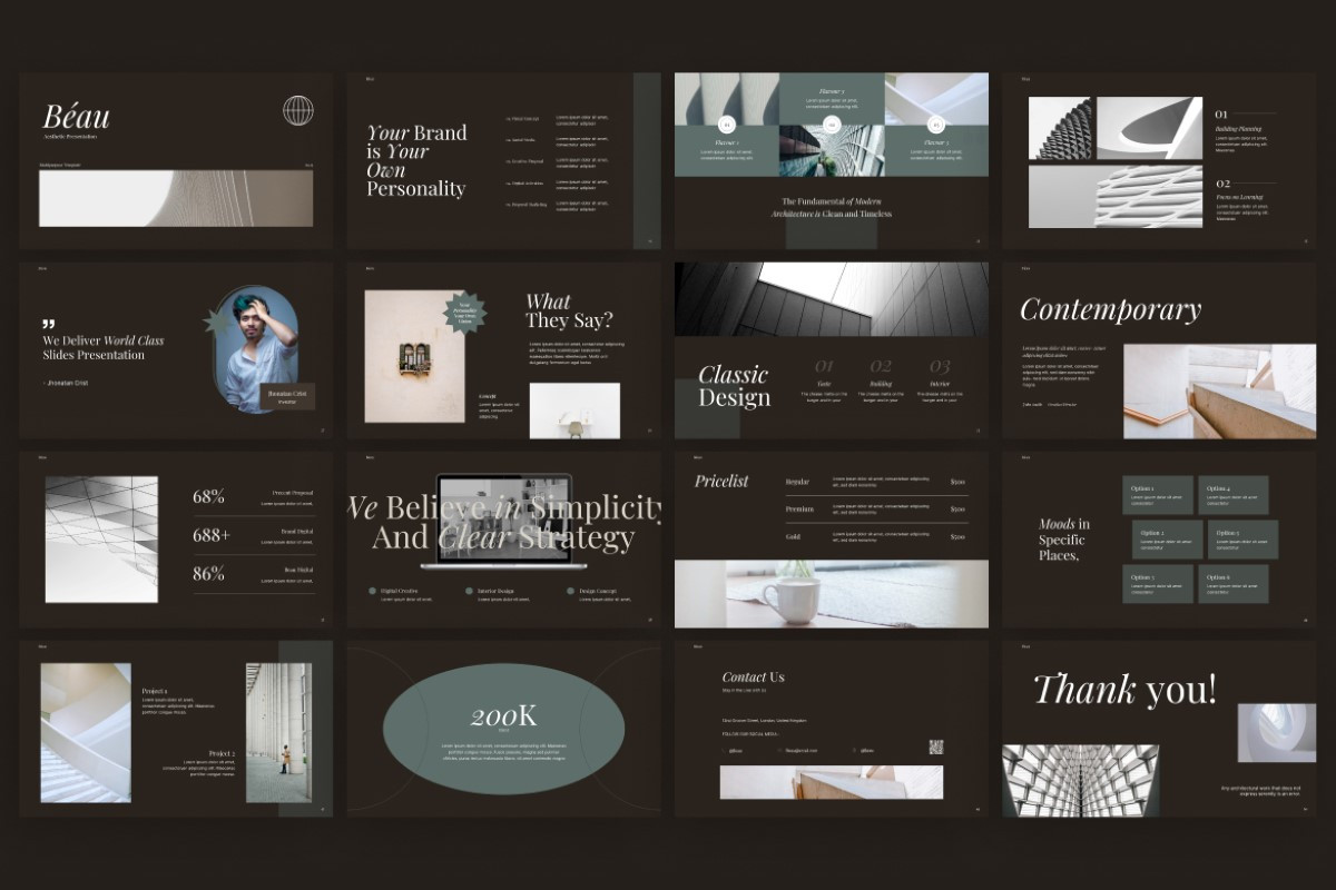Beau Aesthetic PowerPoint Template | Nulivo Market