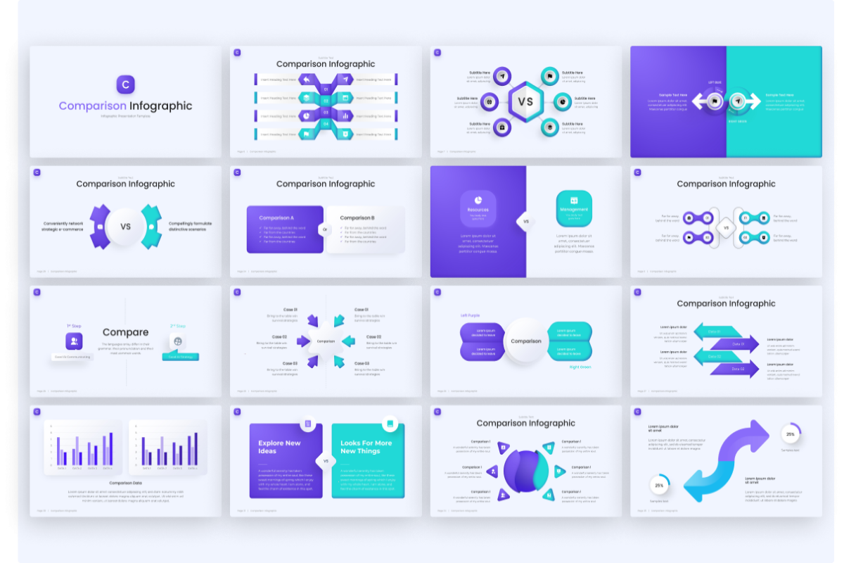 Comparison Infographic PowerPoint Template | Nulivo Market