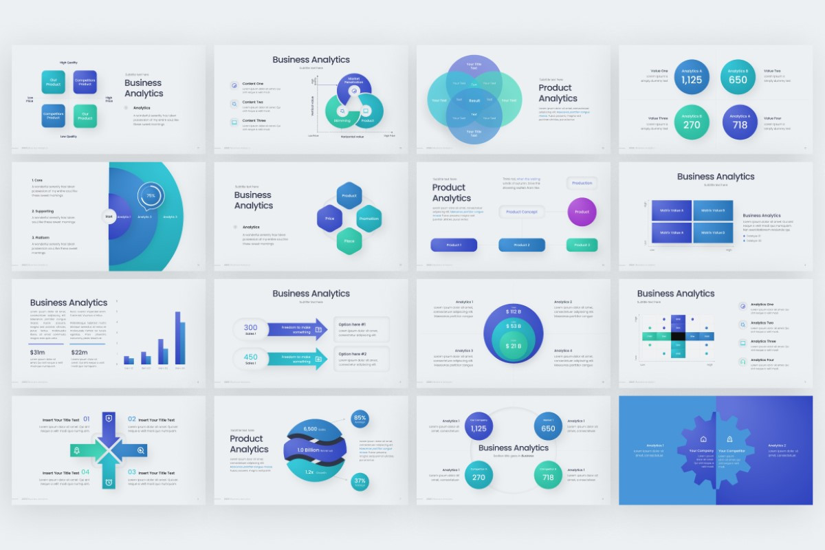 Business Analytics PowerPoint Template | Nulivo Market