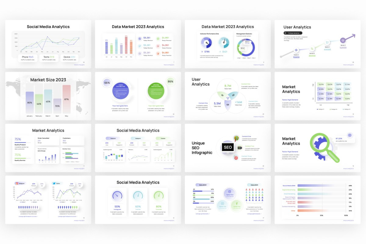 Analytics Market Slides PowerPoint Template | Nulivo Market