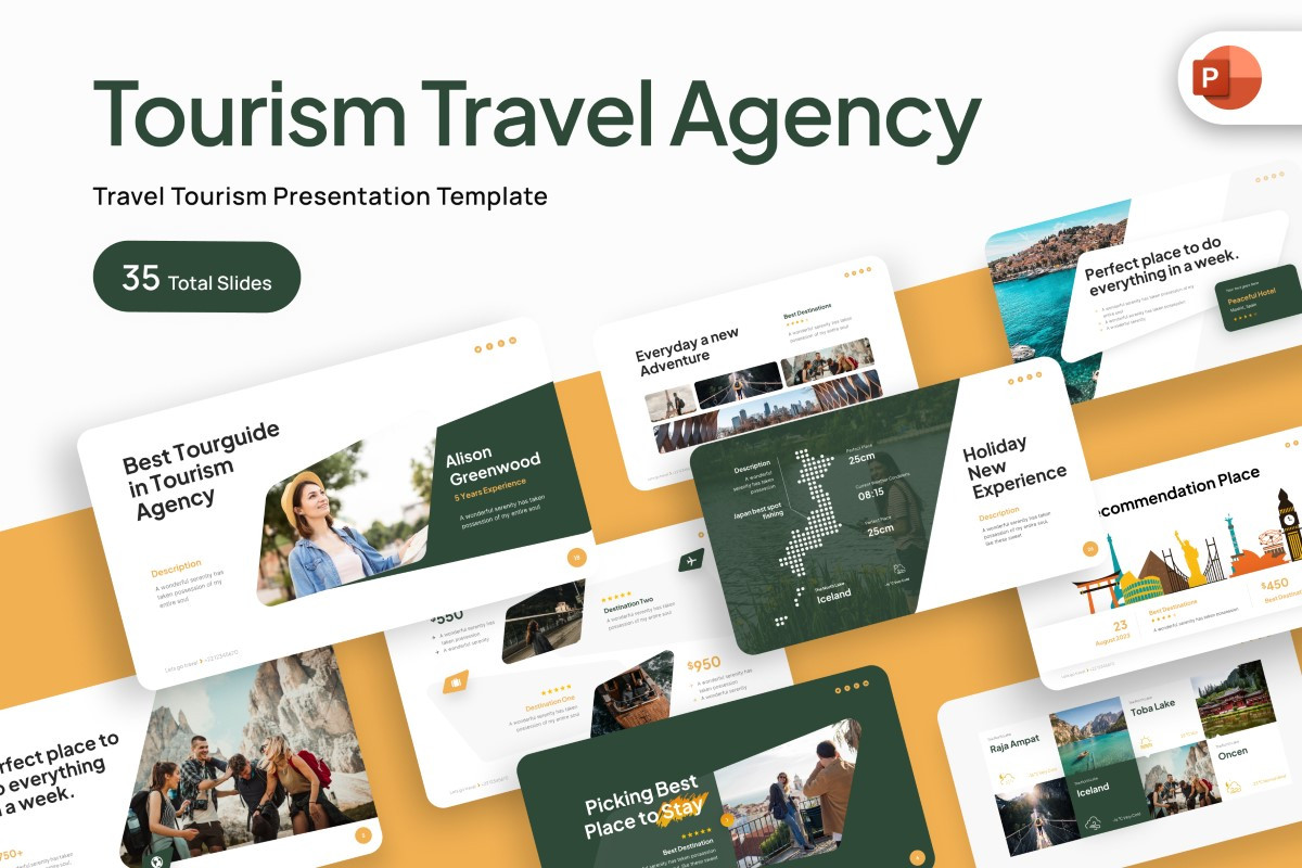 Tourism Travel Agency PowerPoint Template | Nulivo Market