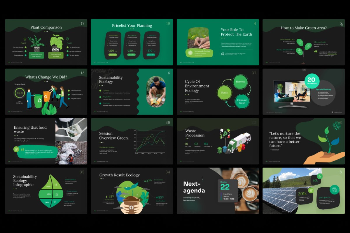 Environtment Sustainability Ecology PowerPoint Template | Nulivo Market