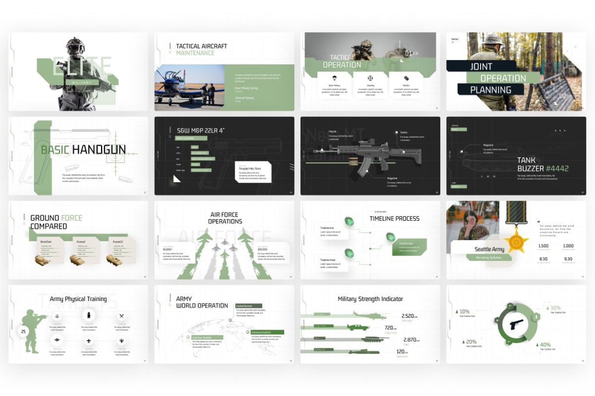 Elite Military PowerPoint Template | Nulivo Market