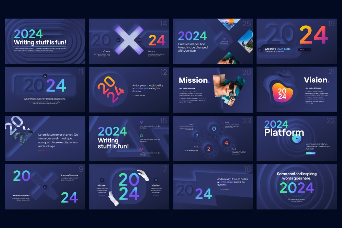 Introduction 2024 Neumorph PowerPoint Template | Nulivo Market