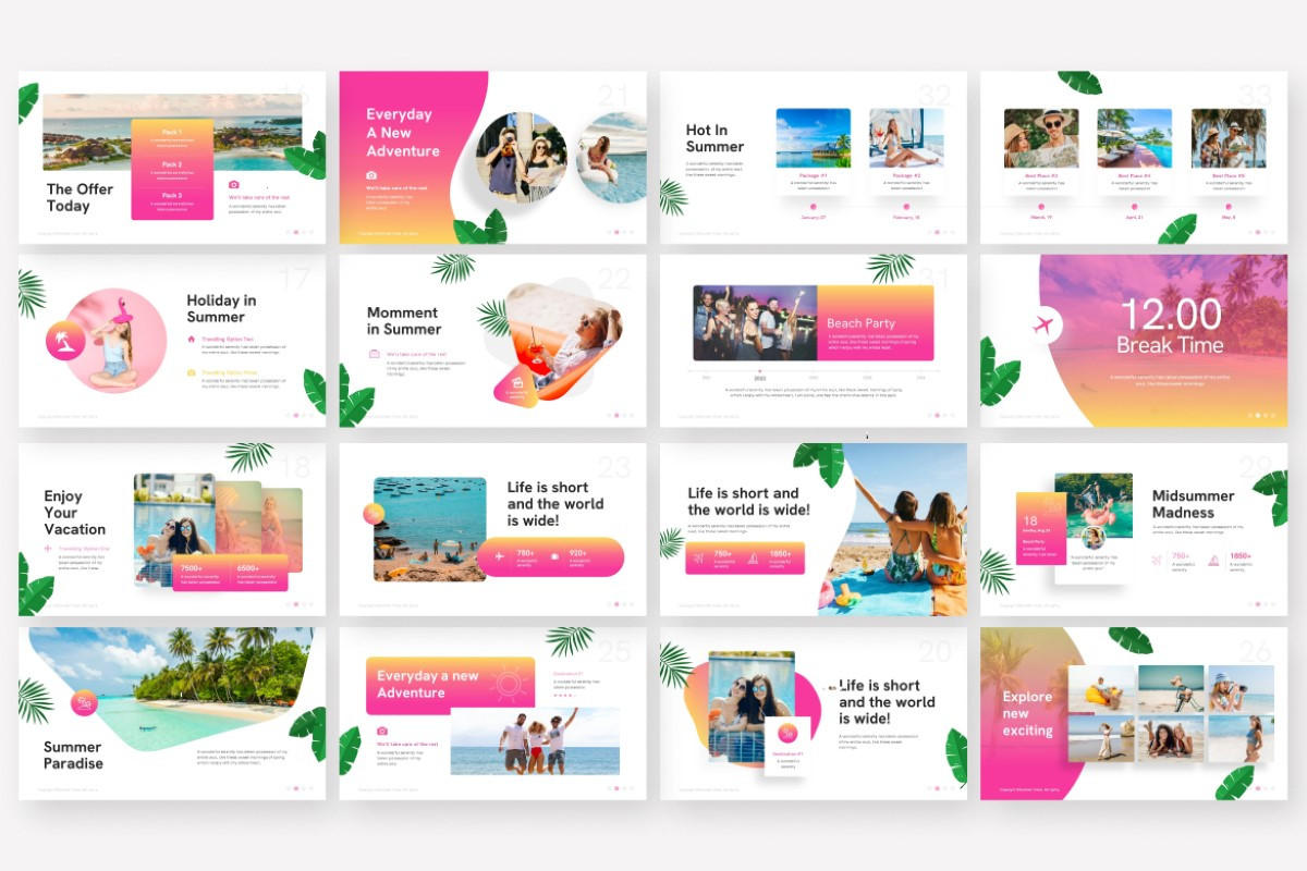 Summer Holiday PowerPoint Template | Nulivo Market